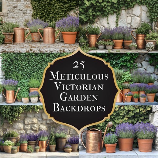 Victorian Garden Floral Digital Backdrop – Romantic Portrait Photography Background - Digital Backdrop Set - Vintage Studio - Etsy