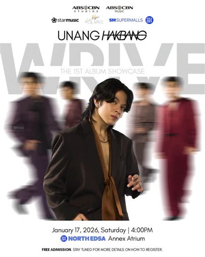 Star Music on Instagram: "Mathew going all out at 'UNANG HAKBANG: The WRIVE 1st Album Showcase'! Powered by SM Supermalls January 17, 2026 | Saturday 4PM SM North Edsa Annex Atrium FREE ADMISSION Download the SM Online App to register to enjoy the show to the max! See you there! #WRIVE #WRIVE_1stAlbum #WRIVE_1stAlbumShowcase #StarMusicPH #PolarisStarMagic"