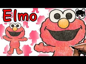 [Sesame Street] How to draw Elmo | Step by step