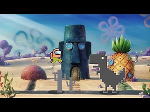 AMONG US Patrick Star vs Dino