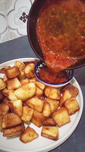 The most popular Spanish Tapa, Patatas Bravas! (Link in Comments) | The Mediterranean Dish