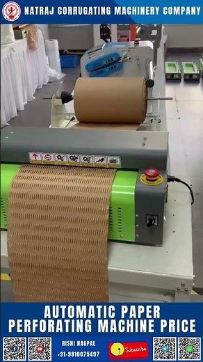 Automatic Paper Perforating Machine Price | Nagpal Industries | Natraj Corrugating Machinery