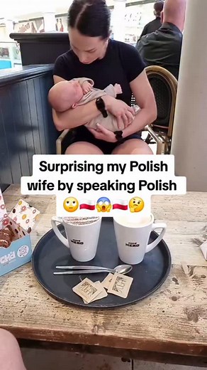 18K views · 1.3K reactions | Surprising my Polish wife by speaking Polish  #learningpolish #speakingpolish #polishlanguage #Polish #poland i #polskadziewczyna #polishwife #polishgirl #Polska #polski #languagebarrier #translation #googletranslate # #polishfood #fyp | Harry Ely | Facebook