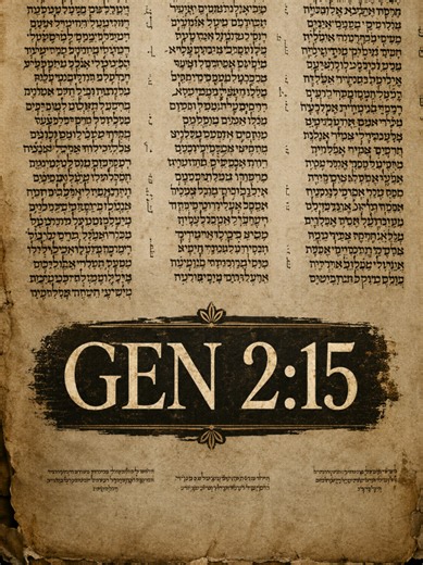 Traducción correcta de Génesis 2:15 en hebreo bíblico