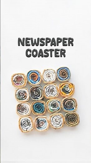 DIY Newspaper Coaster 📰✨ | Best Waste Out of Waste Craft #Shorts