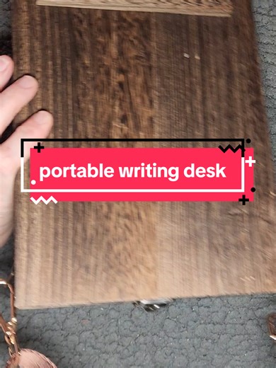 wooden Writer desk, journaling kit, messenger bag. a wooden box for your journal and accessories. a portable writing desk #writingdesk #portabledesk #woodenjournalcase #tiktokshopjumpstartsale #giftsforwriters