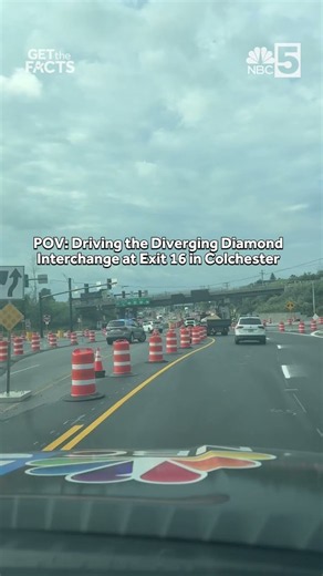 POV: Driving the Diverging Diamond Interchange at Exit 16 in Colchester, Vermont