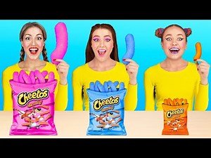 Color Food Battle! 🌈🍔 Only One Color for 24 Hours?! By 123 GO! FOOD