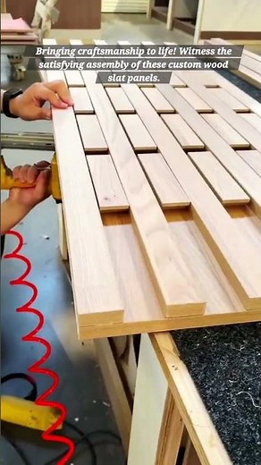 Precision DIY: Professional Wood Slat Panel Assembly Technique