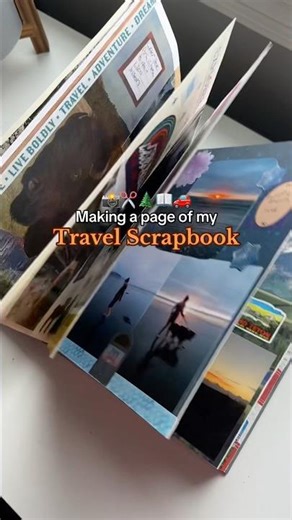 Making a new page of my travel scrapbook