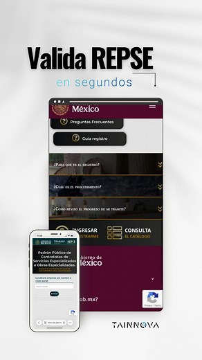 ¿Tus proveedores siguen activos en el REPSE? 💡 Tip rápido: usa la liga oficial del portal de validación REPSE para verificar en segundos si un proveedor está vigente. Y si quieres olvidarte de hacerlo uno por uno… ahí entramos nosotros 😉 #tainnova #repse #validación | Tainnova