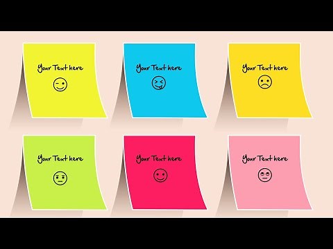 Create Multicolor Sticky Notes Slide in PowerPoint