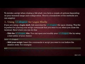How to Invoke a Script When Closing a Zsh Shell or Terminal