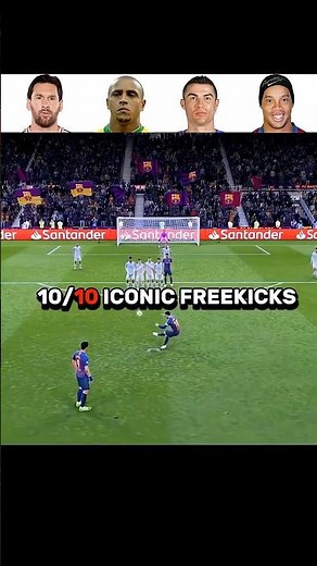 Iconic Free Kick Goal You Won’t Believe 🤯🔥 Messi, Ronaldo & Roberto Carlos #fut #eafc #fifa