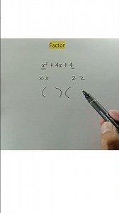 Factoring trinomials #mathshorts #education #algebra
