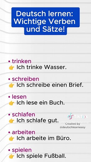 Deutsch lernen: Wichtige Verben und Sätze für Anfänger