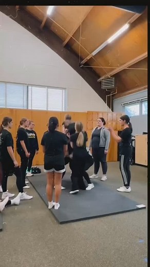 Basketball season is coming! 🏀📣 Varsity cheer did a showcase for their parents to kick off the upcoming season! Let’s go, Lions!👏 | Bob Jones Academy