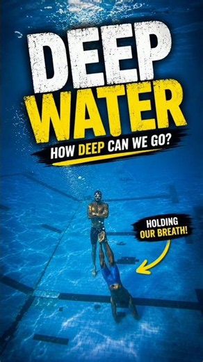 Can you do this in Deep water ? 🏊🏻 Swimming in Deep Water #swimming #challenge #tips