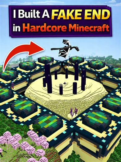 I Built A FAKE END in Hardcore Minecraft (Part 4) #Beppo #minecraftbut #Minecraft #mcyt #usa🇺🇸