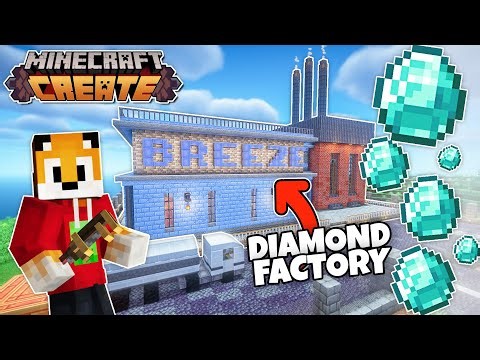 I built an ILLEGAL DIAMOND FACTORY in Minecraft Create Mod