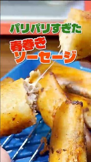 【これが本当のパリッと食感】春巻きの皮でソーセージを作ったら、パリパリ過ぎた