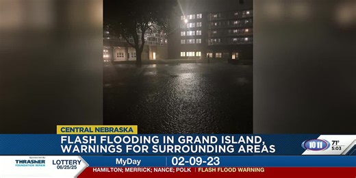 Flooding impacting much of central Nebraska, including Grand Island