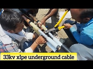 33kv xlpe cable straight through joint||33kv underground cable kaise repair || heat shrink joint
