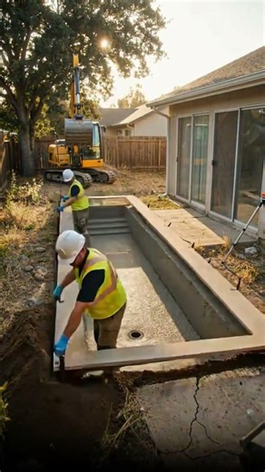 Luxury backyard transformation… from wild dirt to infinity dream.Wait for the final glow —worth it.