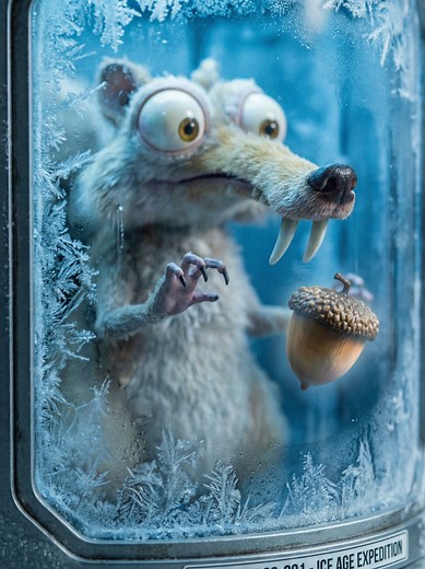 Squirrel Scrat from Ice Age never wants to give up his acorn, even now when beeing frozen 😂. What natural catastrophic disaster he will cause now? #iceage #abandonedplaces #foundfootage #nostalgiacore #pov