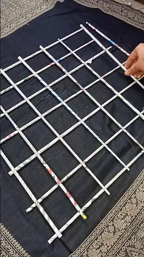 Grid for craft table with newspaper |wall decor