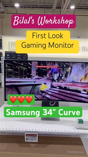 First Look Samsung 34" Odyssey G8 G85SD QD-OLED #shorts #gaming