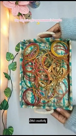 DIY Bangle Organizer Box from Waste Cardboard | Jewelry Storage Idea | Best Out of Waste✨ #organiser