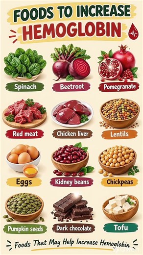 Top Foods to Naturally Boost Hemoglobin | Iron-Rich Foods for Better Blood Health #shorts