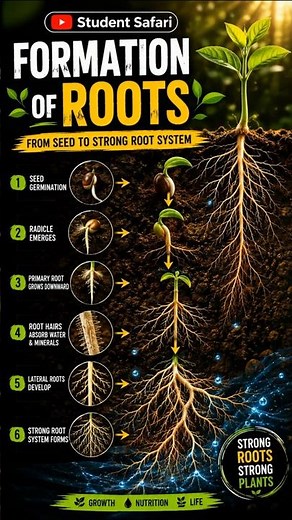 From Seed to Roots Formation | The Amazing Plant Science Behind Root Growth 💧🌿