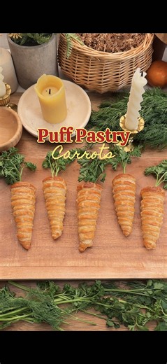 Cute Puff Pastry Carrots for Easter Appetizers
