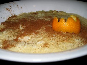 Arroz con leche al huevo