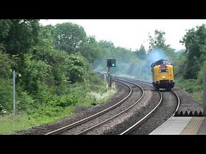 Deltic 55009 'Alycidon' thrashes through Tamworth!