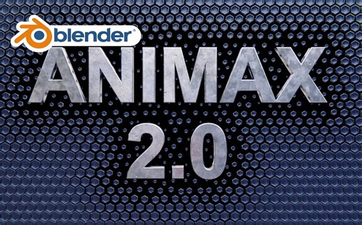运动图形动画！blender插件 Animax 2.2.0 运动图动画形程序模型爆炸分裂破碎还原