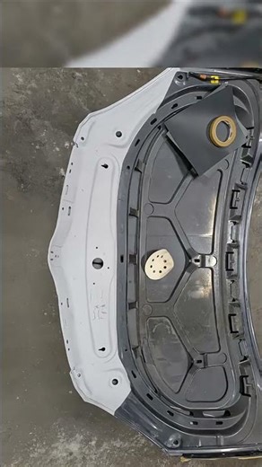 Satisfying Car Restoration: Skoda Hood Repair #shorts
