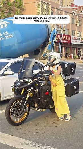 Tiny Girl Turns This Big ADV Into a 28 Inch Bicycle Start#vogeds625x #tinyrider #girlrider #bikelife