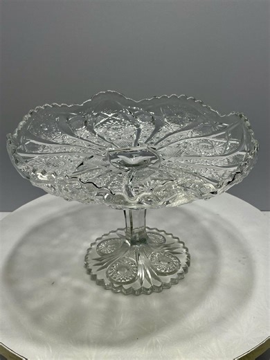 Antique EAPG (early American Pattern Glass) Cake Stand. - Etsy