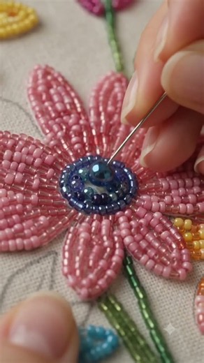 Bead Embroidery Tutorial: How to Create Gorgeous 3D Flower Art Step-by-Step