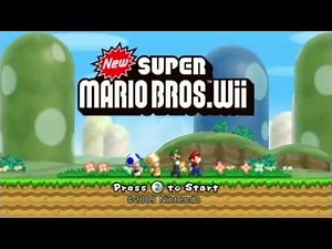 New Super Mario Bros Wii Title Screens (2009, Nintendo)