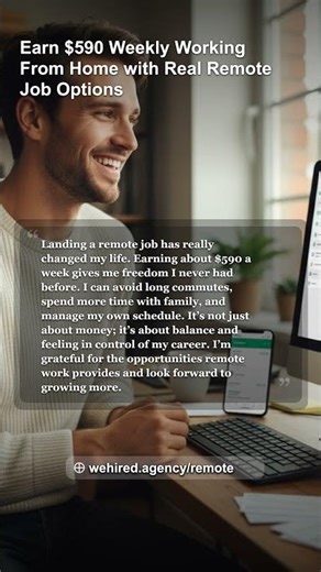 Make $590 Weekly Working From Home: Top Remote Job Options Revealed