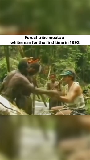 Forest tribe meets a white man for the first time in 1993