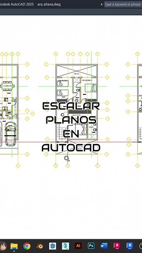 Escalar planos en 90x60 en Autocad super facil #autocadtutorial #arquitectura #planosarquitectonicos #autocad #viral #fypシ゚viral
