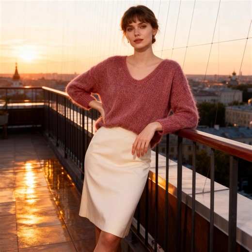 Soft Mohair V-neck Pullover Sweater Pattern (PDF Download) - Etsy New Zealand