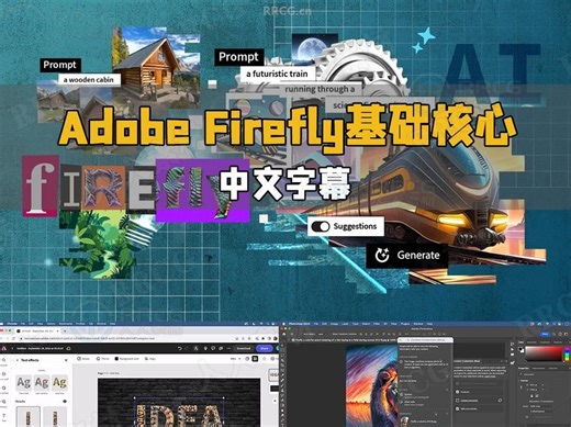 【中文字幕】Adobe Firefly 2024基础核心技术视频教程 RRCG
