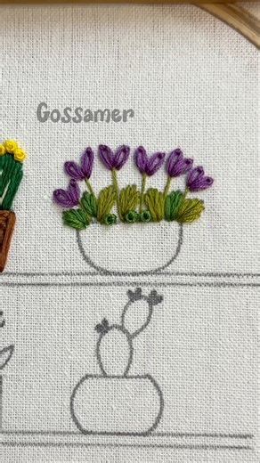 Cute Mini Flower Pot Embroidery Tutorial for Beginners 🥰