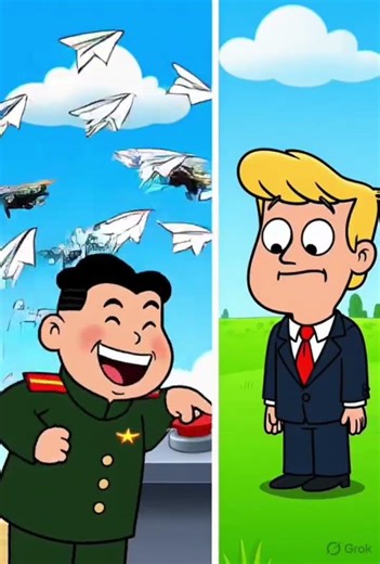 Kim drove Trump away. #anime #cartoon #viralvideo #english #reels #usa